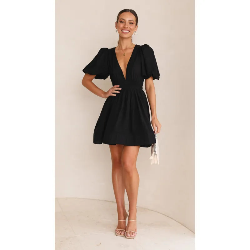 Jana jurk dames – trendy mini zomerjurk met luchtige pasvorm