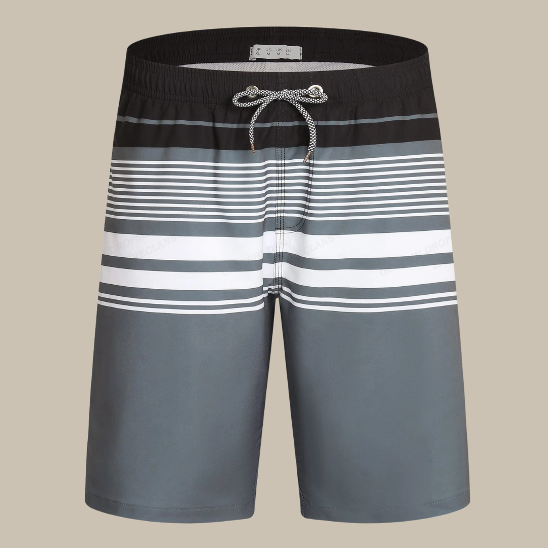 Tibor boardshort heren – gestreepte zwemshort met sportieve zomerstijl