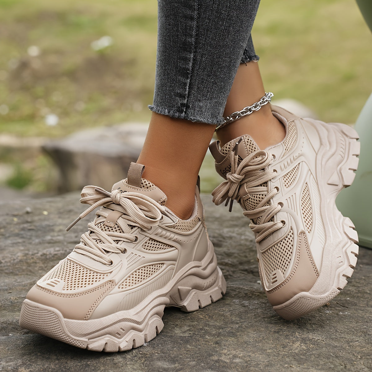 Luna – Comfortabele Beige Sneakers voor Dames