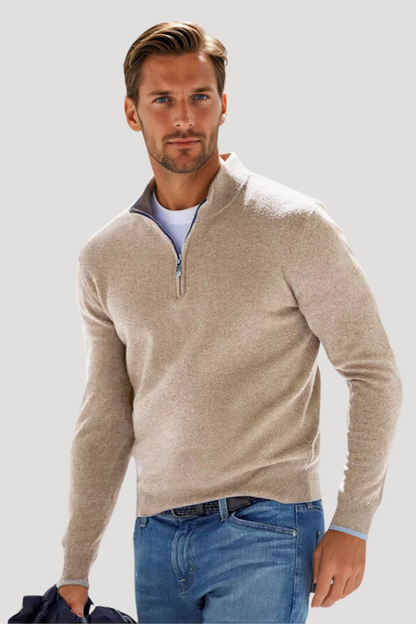 Heren Slim-Fit Half-Zip Trui – Stijlvol, Comfortabel & Veelzijdig