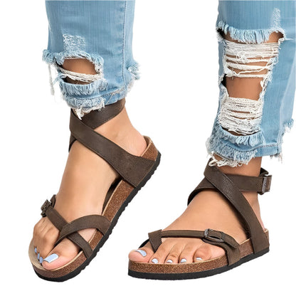 Céline sandaal dames – minimalistische zomersandaal met verstelbare enkelband