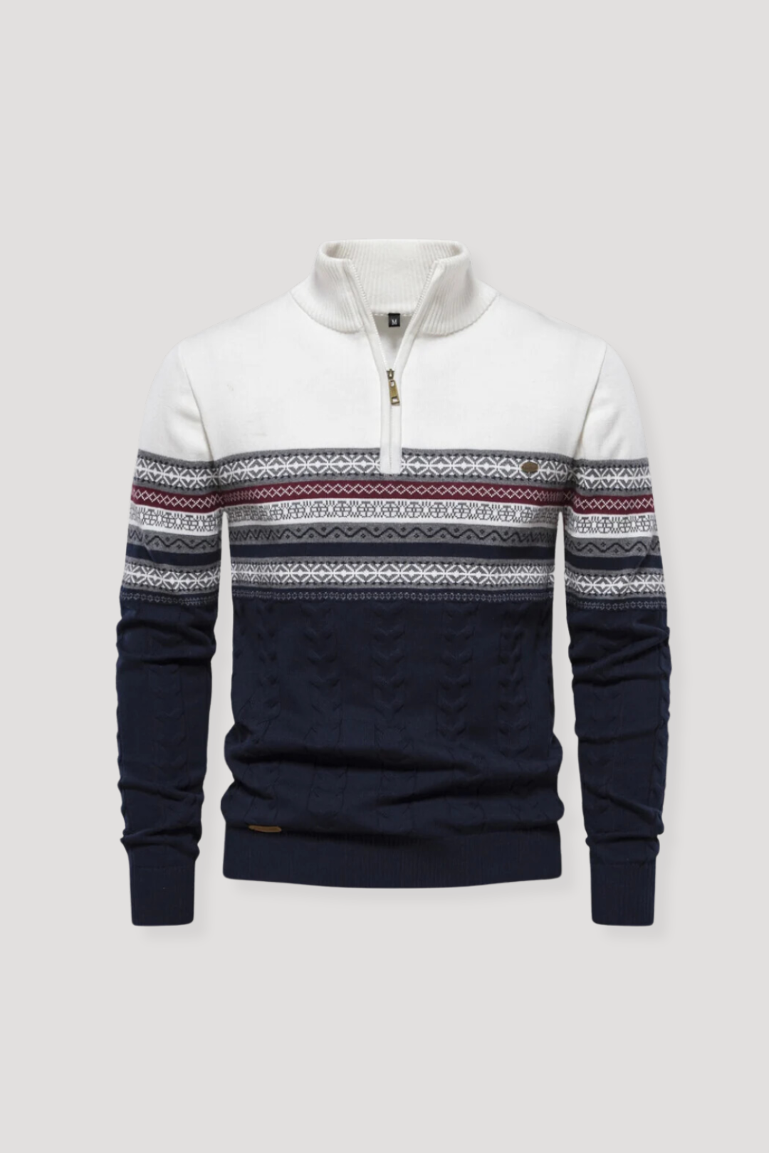 Heren Scandinavische Gebreide Trui – Warm & Stijlvol met Half-Zip