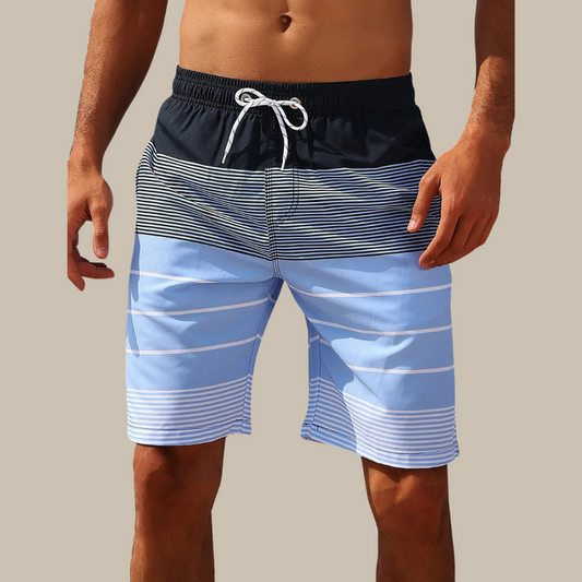 Tibor boardshort heren – gestreepte zwemshort met sportieve zomerstijl