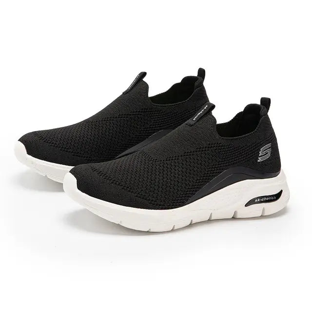 Milan – Comfortabele Zwarte Slip-On Sneakers